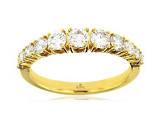 1.0CT DIAMOND 14KT YELLOW GOLD ROUND CLASSIC 4 PRONG GRADUATING ANNIVERSARY RING