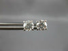 1.05CT DIAMOND 14KT WHITE GOLD 3D ROUND SOLITAIRE SCREWBACK STUD EARRINGS #21251
