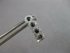 .90CT DIAMOND & AAA SAPPHIRE 14KT WHITE GOLD 3D ROUND INFINITY HANGING EARRINGS
