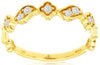 .17CT DIAMOND 14KT YELLOW GOLD 3D ROUND FLOWER LEAF WEDDING ANNIVERSARY RING