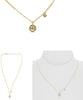 .15CT DIAMOND 14K YELLOW GOLD SMILEY FACE SOLITAIRE CLUSTER BY THE YARD NECKLACE