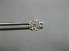 ESTATE .38CT DIAMOND 18KT YELLOW GOLD 3D CLASSIC FLOWER INVISIBLE STUD EARRINGS