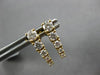 ESTATE .72CT DIAMOND 18KT YELLOW GOLD 3D ROUND GRADUATING FUN HANGING EARRINGS