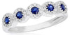 .53CT DIAMOND & AAA SAPPHIRE 14KT WHITE GOLD MULTI FLOWER LOVE ANNIVERSARY RING