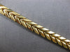 ESTATE 14KT YELLOW GOLD 3D MATTE & SHINY MULTI LEAF V SHAPE ITALIAN FUN BRACELET