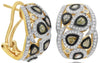 LARGE 2.38CT WHITE & FANCY YELLOW DIAMOND 18K YELLOW GOLD OPEN FILIGREE EARRINGS