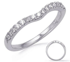 .29CT DIAMOND 14KT WHITE GOLD 3D ROUND V SHAPE SEMI ETERNITY ANNIVERSARY RING