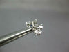 1.25CT DIAMOND & AAA SAPPHIRE 18K WHITE GOLD 3D SQUARE FLOWER STAR STUD EARRINGS