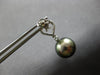 ESTATE .12CT DIAMOND & AAA TAHITIAN PEARL 18KT WHITE GOLD FUN HANGING EARRINGS