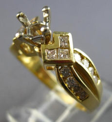 .70CT DIAMOND 14K YELLOW GOLD ROUND & PRINCESS SEMI MOUNT ENGAGEMENT RING #28075