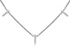 ESTATE .16CT DIAMOND 14KT WHITE GOLD CLASSIC BY THE YARD MULTI BAR FUN NECKLACE