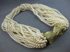 LARGE 5CT DIAMOND & AAA SOUTH SEA PEARL 18K YELLOW GOLD MULTI ROW NECKLACE 27515