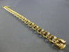 ESTATE WIDE AND LONG 14KT YELLOW GOLD 3D DOUBLE LINK SOLID CHARM BRACELET