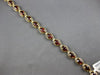 10.71CT DIAMOND & AAA GARNET 14KT YELLOW GOLD 3D OVAL & ROUND TENNIS BRACELET