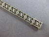 ANTIQUE ART DECO 1.8CT AAA SAPPHIRE 14KT WHITE GOLD 3D FILIGREE BRACELET #27754
