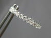 1.17CT DIAMOND 14KT WHITE GOLD 3D CLASSIC 2.5MM INSIDE OUT HOOP HANGING EARRINGS