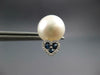 .37CT DIAMOND & AAA SAPPHIRE & AAA SOUTH SEA PEARL 14KT WHITE GOLD STUD EARRINGS