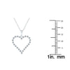 .20CT DIAMOND 14KT WHITE GOLD ROUND OPEN HEART SHARED PRONG FUN FLOATING PENDANT