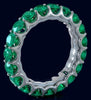 3.60CT AAA EMERALD 14KT WHITE GOLD CLASSIC SHARED PRONG ETERNITY FUN LOVE RING