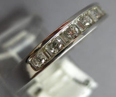 .35CT DIAMOND 14KT WHITE GOLD ROUND & BAGUETTE CHANNEL WEDDING ANNIVERSARY RING