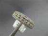.75CT DIAMOND 18KT WHITE GOLD ROUND & PRINCESS 3 ROW FILIGREE ANNIVERSARY RING