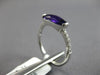 ESTATE 1.31CT DIAMOND & AAA AMETHYST 14KT WHITE GOLD 3D CLASSIC BAR RING