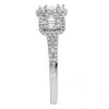 .58CT DIAMOND 18KT WHITE GOLD ROUND & BAGUETTE INVISIBLE SQUARE ANNIVERSARY RING
