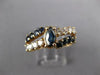 .70CT DIAMOND & AAA SAPPHIRE 14KT YELLOW GOLD ROUND & MARQUISE 2 ROW RING #27311