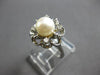 .80CT DIAMOND & AAA SOUTH SEA PEARL 14K WHITE GOLD OPEN FILIGREE FUN RING #27961