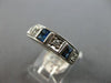 .51CT DIAMOND AND AAA SAPPHIRE 14KT WHITE GOLD ROUND & BAGUETTE ANNIVERSARY RING