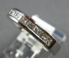 .50CT DIAMOND 14KT WHITE GOLD CLASSIC PRINCESS CHANNEL WEDDING ANNIVERSARY RING