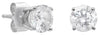 ESTATE 1.0CT DIAMOND 14KT WHITE GOLD 3D CLASSIC ROUND SOLITAIRE STUD EARRINGS