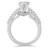 1.8CT DIAMOND 14KT WHITE GOLD 3D ROUND & PRINCESS ENGAGEMENT WEDDING RING SET
