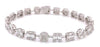 4.90CT DIAMOND 18KT WHITE GOLD MULTI SHAPE INVISIBLE BY THE YARD TENNIS BRACELET