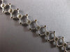 WIDE 1.0CT DIAMOND 14KT WHITE GOLD ETOILE BEZEL CRISS CROSS GEOMETRICAL NECKLACE