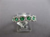 .97CT DIAMOND & AAA EMERALD 18KT WHITE GOLD ROUND 6 STONE HALO ANNIVERSARY RING
