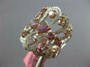 LARGE 3.05CT WHITE & PINK DIAMOND 18KT WHITE & ROSE GOLD MULTI SHAPE SWIRL RING