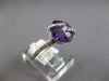 .36CT DIAMOND & AAA AMETHYST 14KT WHITE GOLD 3D CUSHION & ROUND CRISS CROSS RING