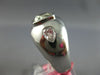 LARGE GIA 3.76CT WHITE & GREEN DIAMOND 18KT WHITE GOLD 3D ETOILE MENS GYPSY RING