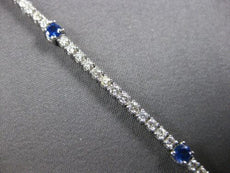 2.69CT DIAMOND & AAA SAPPHIRE 14K WHITE GOLD 3D CLASSIC ETERNITY TENNIS BRACELET