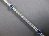 2.69CT DIAMOND & AAA SAPPHIRE 14K WHITE GOLD 3D CLASSIC ETERNITY TENNIS BRACELET