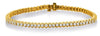 ESTATE 9.0CT DIAMOND 14KT YELLOW GOLD 3D CLASSIC FOUR PRONG TENNIS BRACELET