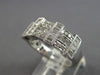 WIDE .78CT DIAMOND 18KT WHITE GOLD 3D ROUND & BAGUETTE WEDDING ANNIVERSARY RING