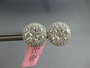 EXTRA LARGE 2.35CT DIAMOND 14KT WHITE GOLD CLUSTER INVIISBLE HALO STUD EARRINGS