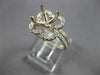 .75CT DIAMOND 14KT YELLOW GOLD CLASSIC 4 PRONG FLOWER SEMI MOUNT ENGAGEMENT RING