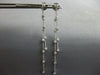 .86CT DIAMOND 18K WHITE GOLD ROUND BEZEL BY THE YARD INSIDE OUT HANGING EARRINGS