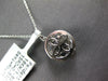.53CT DIAMOND 18KT WHITE GOLD 3D ROUND HALO 4 PRONG SEMI MOUNT FLOATING PENDANT