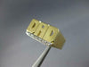 ESTATE LARGE .12CT DIAMOND 14KT WHITE AND YELLOW GOLD DAD MEN RING