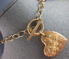 LARGE .38CT DIAMOND 14KT ROSE GOLD 3D ETOILE MATTE & SHINY HEART TOGGLE NECKLACE