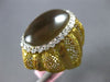 ANTIQUE EXTRA LARGE .90CT DIAMOND & AAA MOTHER OF PEARL 14KT YELLOW GOLD 3D RING